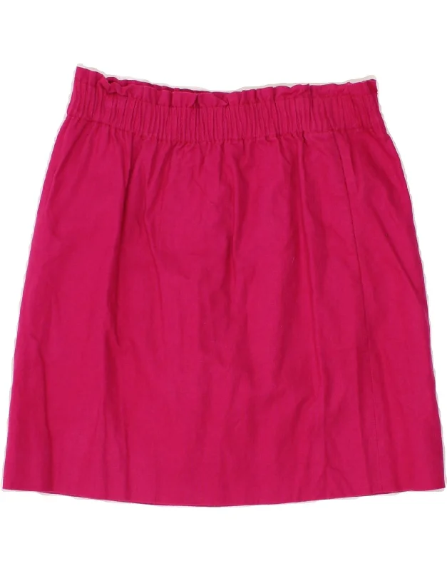 J. CREW Womens A-Line Skirt US 4 Medium W27  Pink Cotton flowy skirt hem