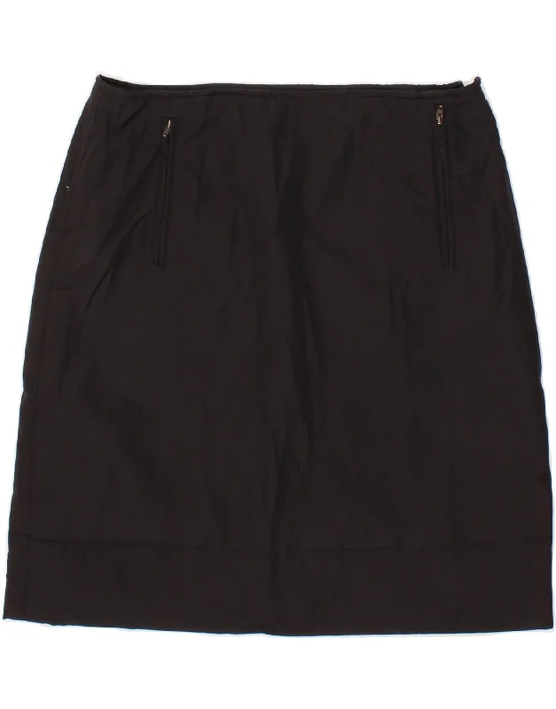 MAX MARA Womens Weekend A-Line Skirt UK 14 Medium W30  Black Polyamide denim skirt fashionable