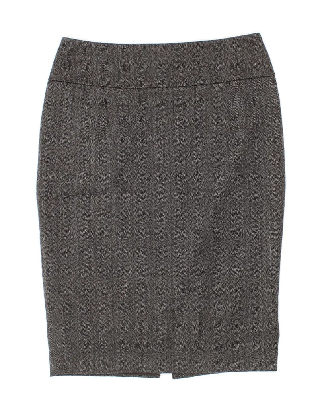 MOSSIMO Womens Pencil Skirt US 4 Medium W27  Grey Herringbone Polyester tiered skirt playful