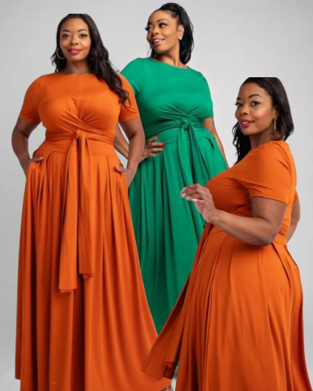 Preorder Plus Size Maxi Skirt Set satin skirt smooth