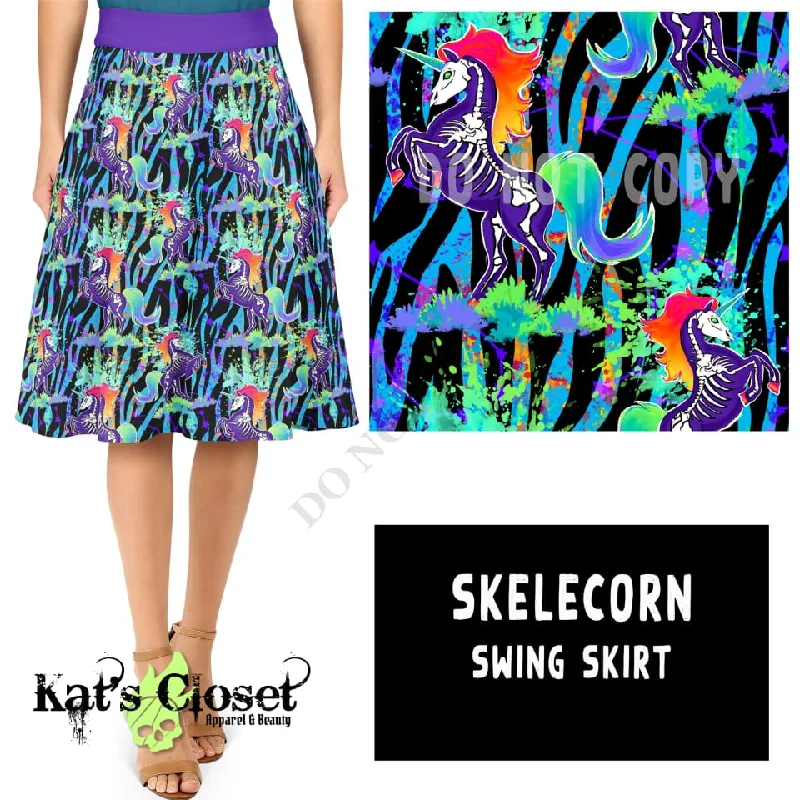 SKELECORN SWING SKIRT chiffon skirt airy