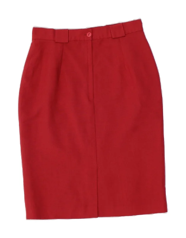 ST. BERNARD Womens Pencil Skirt UK 14 Medium W28 Red Polyester lace skirt romantic