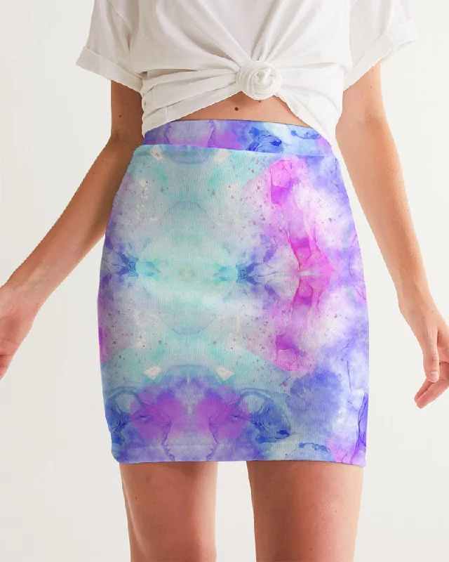 Tie Dye Women's Mini Skirt cashmere skirt plush